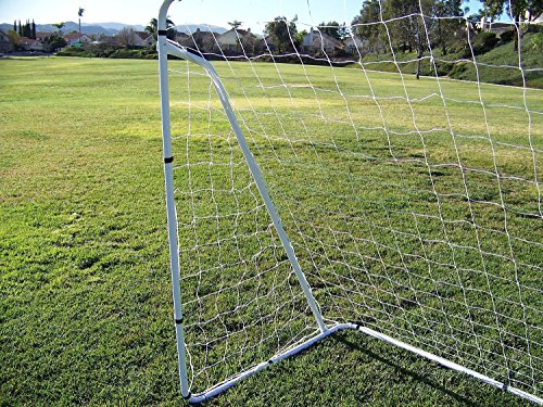 12 x 6 Ft. Powder Coated Galvanized Steel Soccer Goal w/Net. 12x6 Foot AYSO Regulation Size Portable Training Aid. Ultimate Backyard Goal, All Weather, One Year Warranty. New - color: White, size: 12x6