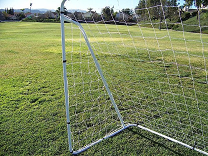 12 x 6 Ft. Powder Coated Galvanized Steel Soccer Goal w/Net. 12x6 Foot AYSO Regulation Size Portable Training Aid. Ultimate Backyard Goal, All Weather, One Year Warranty. New - color: White, size: 12x6