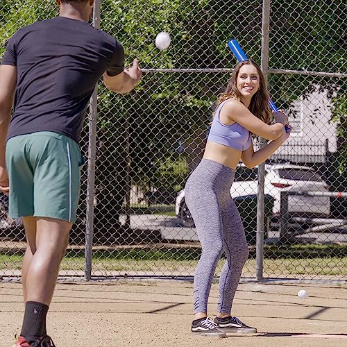 Cannon Sports Plastic Baseball Bat and Ball Set - 2 Plastic Bats (29.5-Inches) and 6 Plastic Baseballs (9-Inches)