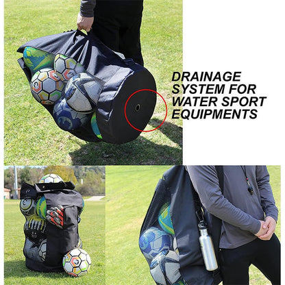 Soccer Ball Bag – Gagasport XL Mesh Bag Holds 13 Soccer or 10 Basketballs – Heavy Duty, Water-Resistant, Adjustable Backpack Straps – For Coaches, Teams, Football Gear & Equipment