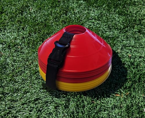 Sports Training Cones (Set of 40) - APEX PRO Sports - Training Cones Agility Soccer Cones with Carry Strap for Training, Soccer, Football, Basketball,Kids and Other Sports and Games