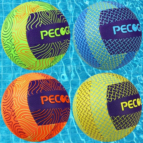 Waterproof Volleyball Size 5 - Perfect for Pool, Indoor & Outdoor Games - Durable, Lightweight, and Easy to Use for Beginners, Teens, and Adults (with Pump) - style: 4 PACK