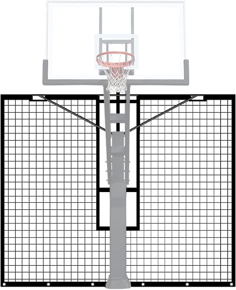 KATOP Heavy Duty Basketball Yard Guard Defensive Net System 12FT x 10FT, UV-Resistant Basketball Barrier Net - style: 5"x5"or 6"x6" pole