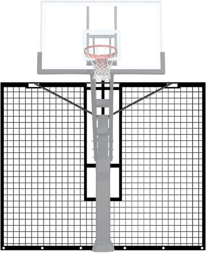 KATOP Heavy Duty Basketball Yard Guard Defensive Net System 12FT x 10FT, UV-Resistant Basketball Barrier Net - style: 5"x5"or 6"x6" pole