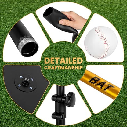 Baseball Batting Tee Set with Light Weight Aluminum Bat and Baseball - Hitting Tee - Baseball Tee - Batting Tees for Baseball - Hitting Tee for Baseball - Baseball Hitting Tee - Baseball Tee Set