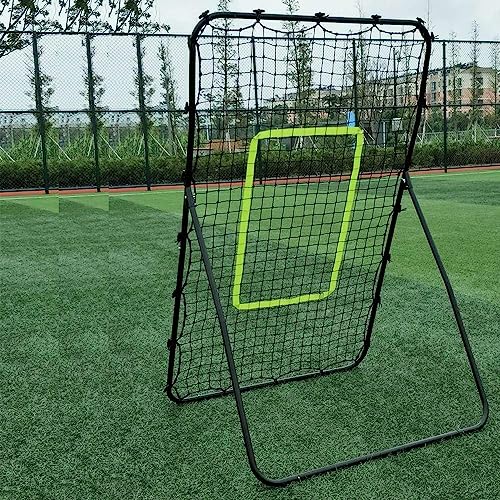Youth Pitching Return Football Training Net Pitchback Rebound Throwing Sport - Portable and Lightweight - Black