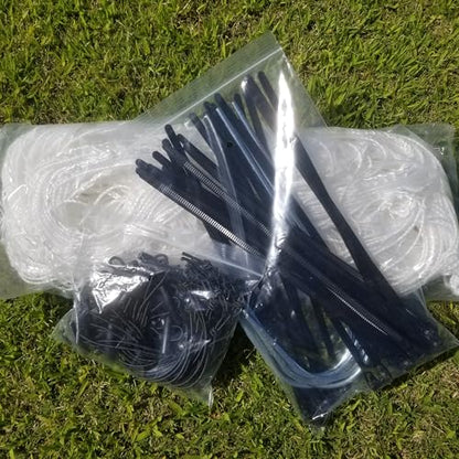 PASS Premier 18.5 X 6.5 Ft. Official Youth Regulation Steel Soccer Goal. 2"""" Diameter Steel Frame w/Durable 4mm Net, Ground Stakes, Elastic Clasp & Re-Usable Ties.White
