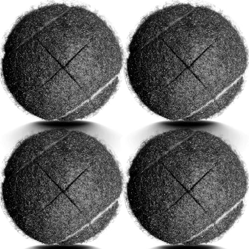 Walker Tennis Balls Precut, Tennis Balls for Walkers Pre Cut, Walker Legs Universal Precut Gilde Balls for Chairs, Desks, Furniture Legs and Floor Protection -4PCS Black - color: Black-4pcs