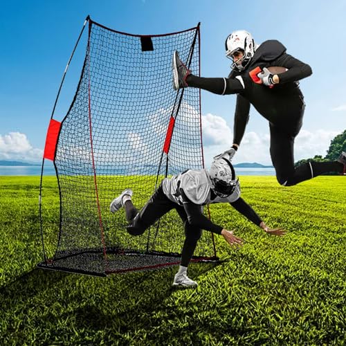 Doublehorse Football Kicking Net - 4x7FT Portable Rugby Lightweight Quarterback Target Toss Throwing Practice Training Game for Outdoor Indoor Backyard Sports Field Teens Adults Practice Gifts