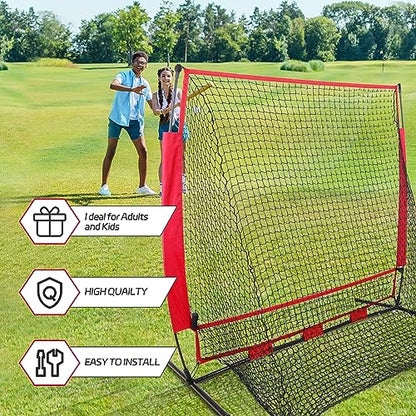 Nova Microdermabrasion 5x5ft Baseball & Softball Net with Bow Frame, Batting Tee - Portable Practice Net for Hitting and Pitching with Carry Bag and Backstop Screen - Great for All Skill Levels - style: Baseball Net Only