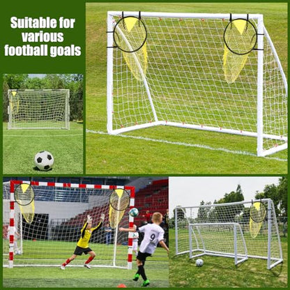 Soccer Training Target Foldable Soccer Top Bins Target Small Goal Easy to Attach and Detach, for Football Shooting Accuracy Practice - color: 2 yellow