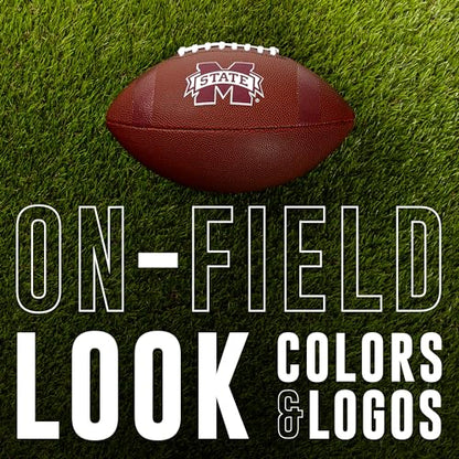 Franklin Sports Kids NCAA Youth Football - Official College Team Football with Team Logos - Junior Size