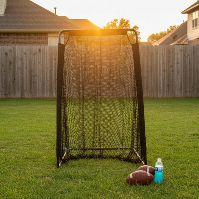 Football Kicking Cage Net - Portable 81x41IN Football Goal Training Aids for Backyard Indoor Outdoor-Youth & Adults