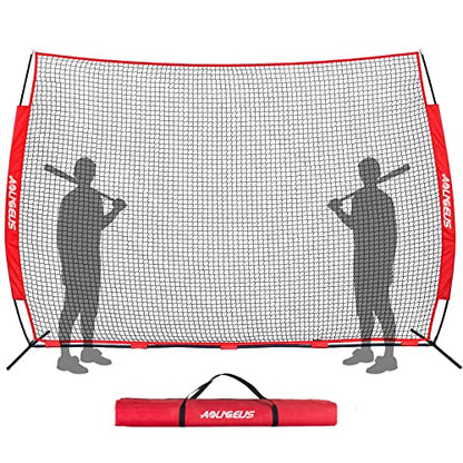 Sports Barrier Net,Sports Net,Barricade Backstop Net,Perfect for Baseball,Softball,Soccer, Basketball,Lacrosse - style: 12X9Ft-Red