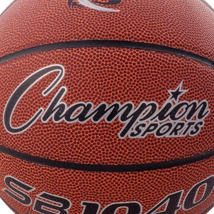 Champion Sports Composite Basketball – Indoor/Outdoor Play – Official, Intermediate & Junior Sizes – Durable Grip & Air Retention - style: Junior, Size 5 (27.5")