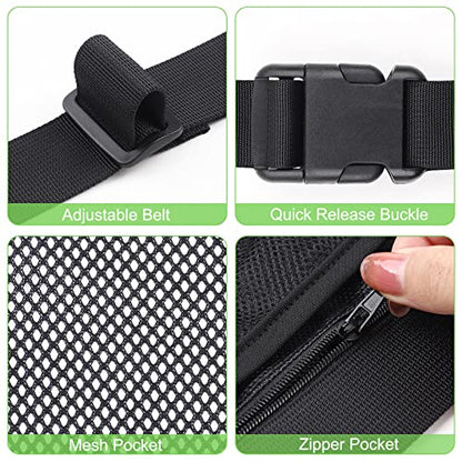 TOBWOLF Adjustable Tennis Ball Band Holder, Pickleball Waist Pouch, Mesh Hip Ball Bag Carrier, Fanny Pack Holding 8-10 Tennis or Pickleball for Cycling, Golf