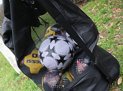 Extra Large Mesh Ball Bag Waterproof Equipment Duffel Bag Heavy Duty Net Ball Shoulder Bag Basketball Volleyball Soccer Rug Ball Football Carrying Bag Tote Storage Sack with Drawstring for 10-15 Balls - color: #1:49cm*130cm / 19" X 51"