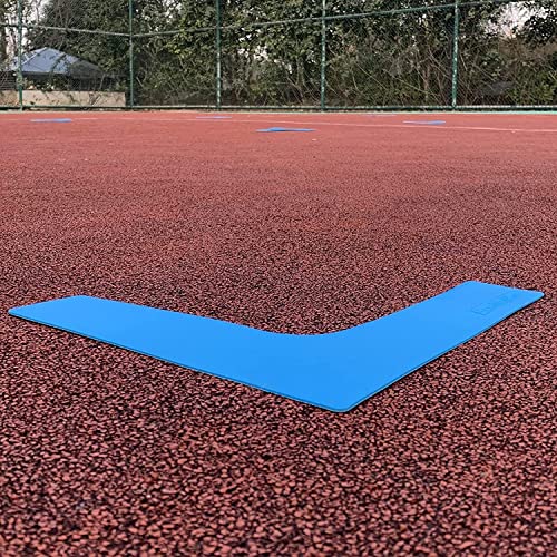 Court Lines Marker Kit Throw Down Markers Create Your Own Mini Pickleball Tennis Court (Blue-Yellow I L Shape)