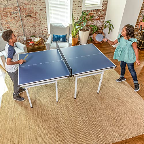 STIGA Space Saver - Compact Ping Pong Table - Separate Table Halves - Regulation Height - No Assembly Required - color: Blue