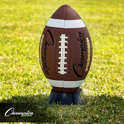 Champion Sports 1" Ground Zero® Kickoff Tee – Official NFL® Football Kicking Tee for Accurate Kickoffs & Field Goals, Textured Top for Secure Ball Grip, Black