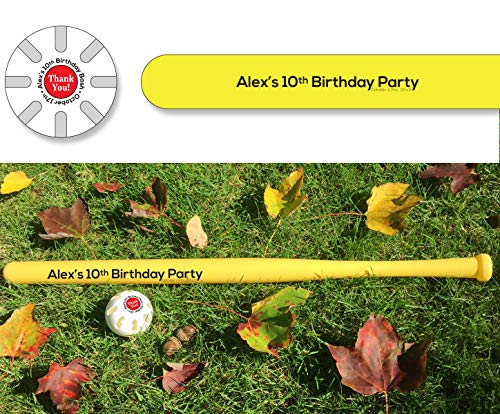 Personalized Plastic Bat & Ball Combo Gift - color: Birthday Bash