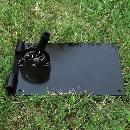 Amy Sport Golf Practice Plate with 180° Adjustable Guide, Durable Metal Plane Trainer Aid for Aiming Putting Swing & Golf Teaching, Stable Training Aid Alignment Stick Base for All Levels