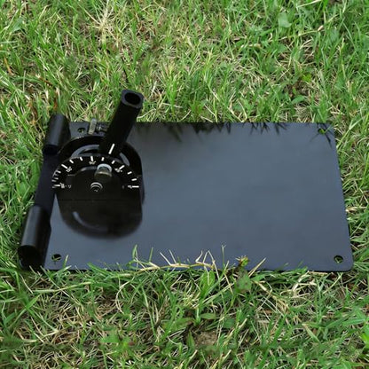 Amy Sport Golf Practice Plate with 180° Adjustable Guide, Durable Metal Plane Trainer Aid for Aiming Putting Swing & Golf Teaching, Stable Training Aid Alignment Stick Base for All Levels
