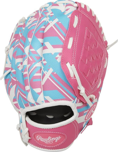 Rawlings | Remix T-Ball & Youth Baseball/Softball Glove | Sizes 9" - 10.5" - color: Pink, size: 10.5" | Ages 7-9