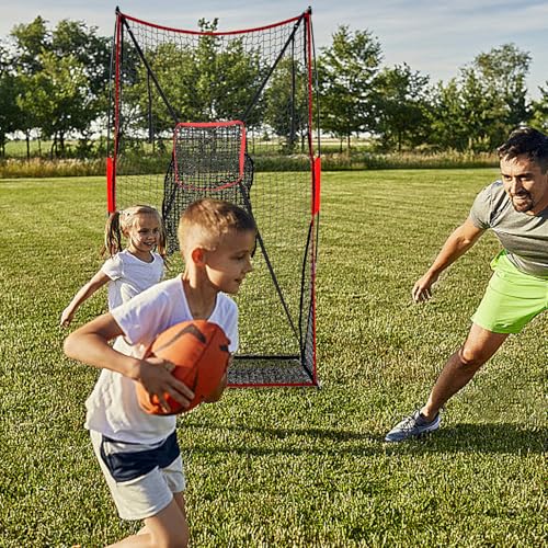 Football Kicking Cage: Quarterback Training Net for Passing Accuracy, Outdoor Practice for Youth & Adults - size: 7x4FT with Target