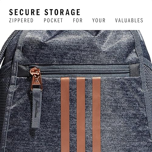 adidas Alliance Sackpack – Drawstring Backpack for Sports, Small Gym Bag - color: Jersey Onix Grey/Rose Gold/2