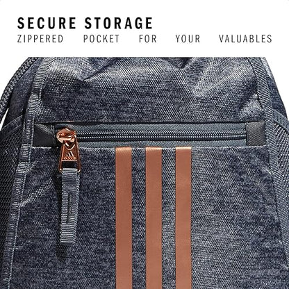 adidas Alliance Sackpack – Drawstring Backpack for Sports, Small Gym Bag - color: Jersey Onix Grey/Rose Gold/2