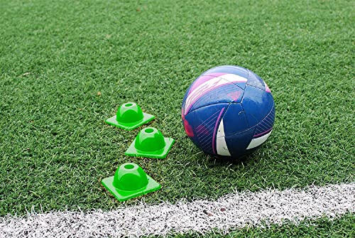 Versatyle Heavy Duty Agility Training Cones (2 in, 6 in, 9 in, 12 in, 28 in) for Sports, Kids Coaching, Multipurpose Field Marker Cones, Soccer, Basketball Drills, Bike, Motorcycle, Traffic Training - style: 2in, Green, 12 Pack