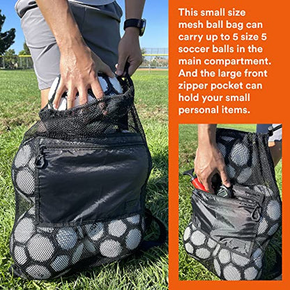Fitdom Extra Large Heavy Duty Mesh Bag. Best for Soccer Ball, Water Sports, Beach Cloth, Swimming Gears. Adjustable Shoulder Strap. Secure Side Pocket - style: 28" X 18" Small