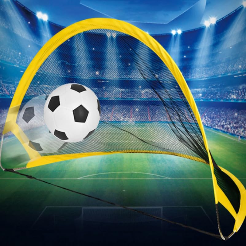 2Pcs Soccer Goal Net Set with Inflator, Portable Football and Iron Nails, Portable Outdoor Soccer Net for Boys Backyard Game, Sports Practice Training Equipment