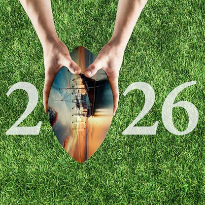 American Football, Official Size 11.9 x 7.3 Inch, Premium Composite Leather High-Grip Ball with Pro-Style Lacing, Unique Prints for Training, Games & Gifts - color: Boat