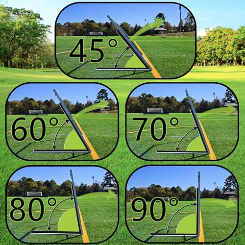 8x5 Ft Soccer Rebounder Goal, Heavy Duty 3MM Steel Frame w/Two Nets, 5 Adjustable Angles for Passing, Shooting & Skills Practice