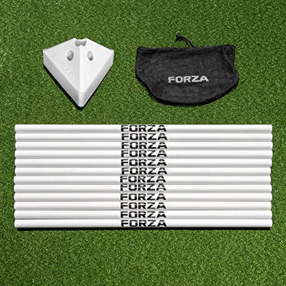 FORZA Cone & Hurdle Training Sets | Improve Your Speed & Agility Skills - Available in 3 Styles and 8 Colors - color: White, style: Tri Super Cone