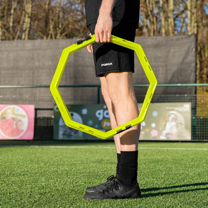 FORZA Agility Training Octa Rings [Pack of 6] | Soccer Training Equipment | Multi-Sport Agility Ring Set | Speed Training Equipment | Sports Equipment - color: Fluro Yellow