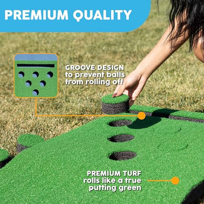 MD Sports Big Sky Putting Green Golf Training Games Pong Style, Perfect for Golf Game Practice - style: 12 Ft. Golf Putting Game
