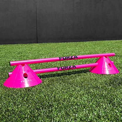 FORZA Cone & Hurdle Training Sets | Improve Your Speed & Agility Skills - Available in 3 Styles and 8 Colors - color: Pink, style: Super Cone