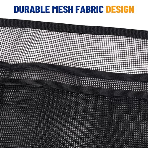 Ping Pong Paddle Holder, Hanging Mesh Storage Bag for Table Tennis Rackets & Balls, Under Table Organizer with Adjustable Straps, Fits Pickleball Paddles