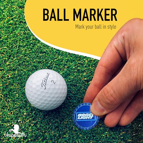 Golf Divot Tool Gift Set – Magnetic Divot Tool, Ball Marker, Hat Clip, & Case Made in USA from Durable Rust-Free Material for Easy Ball Marking, Repairing Divots, and Perfect Golf Gifts - color: Bogey Lite