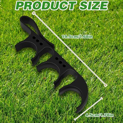2 in 1 Golf Ball Tee Holder Quick Release Collector with Hook, Golf Accessories Portable Versatile Men Women for Club Bag Black (Holds 3 Balls / 6 Tees)