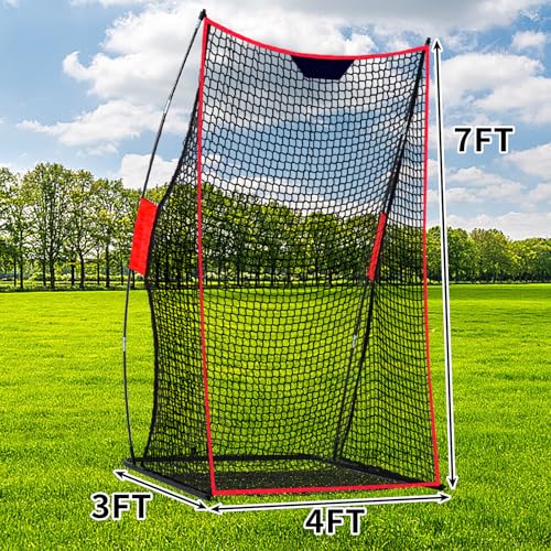 Football Kicking Cage & Practice Net - Portable Target System for Quarterback Passing Drills, Backyard Training Aid with Carry Bag - size: 4X7FT