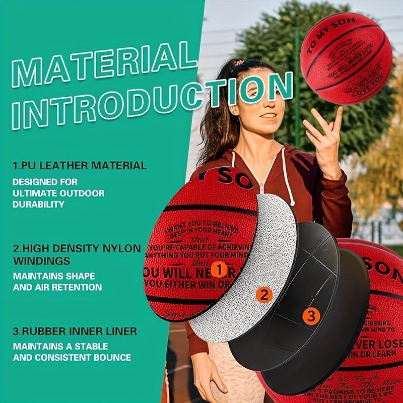 Special Basketball to Show Your Son How Much You Love Them for Kids!International Standard Size(Without a Pump)