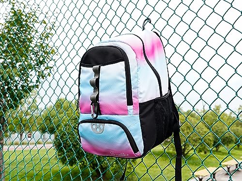 Youth Soccer Bag, Soccer Backpack for Football Volleyball Basketball, Backpack with Ball Compartment and Ball Holder - color: Pink