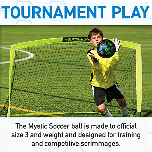 Franklin Sports Mystic Soccer Balls - Soccer Ball and Air Pump Sets - Multiple Size Soccer Balls - Soft Cover - Perfect for Kids and Adults - size: Size 3 - Ages 8 & Under