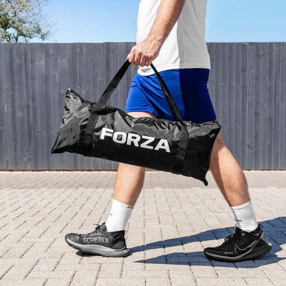 FORZA Basketball Solo Return Net | Portable Basketball Rebound Trainer for Individual Shooting Practice – Durable Weather-Resistant Net with Carry Bag & Sandbags – Fits Most Hoops