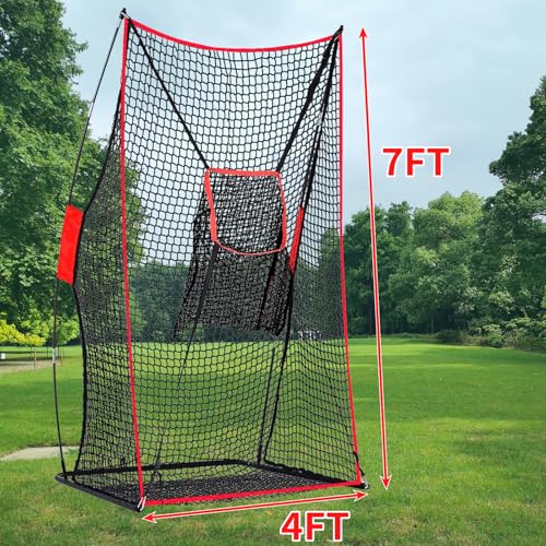 Football Kicking Net - Portable Practice Net with Target Zone for Backyard Punting Passing Snapping Accuracy - Sideline Training Tool for Improving Skills & Confidence for Adults Kids - style: 4×7
