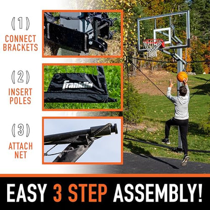 Franklin SportsBasketball Pass Back Rebounder - color: Black, size: 14' X 8'